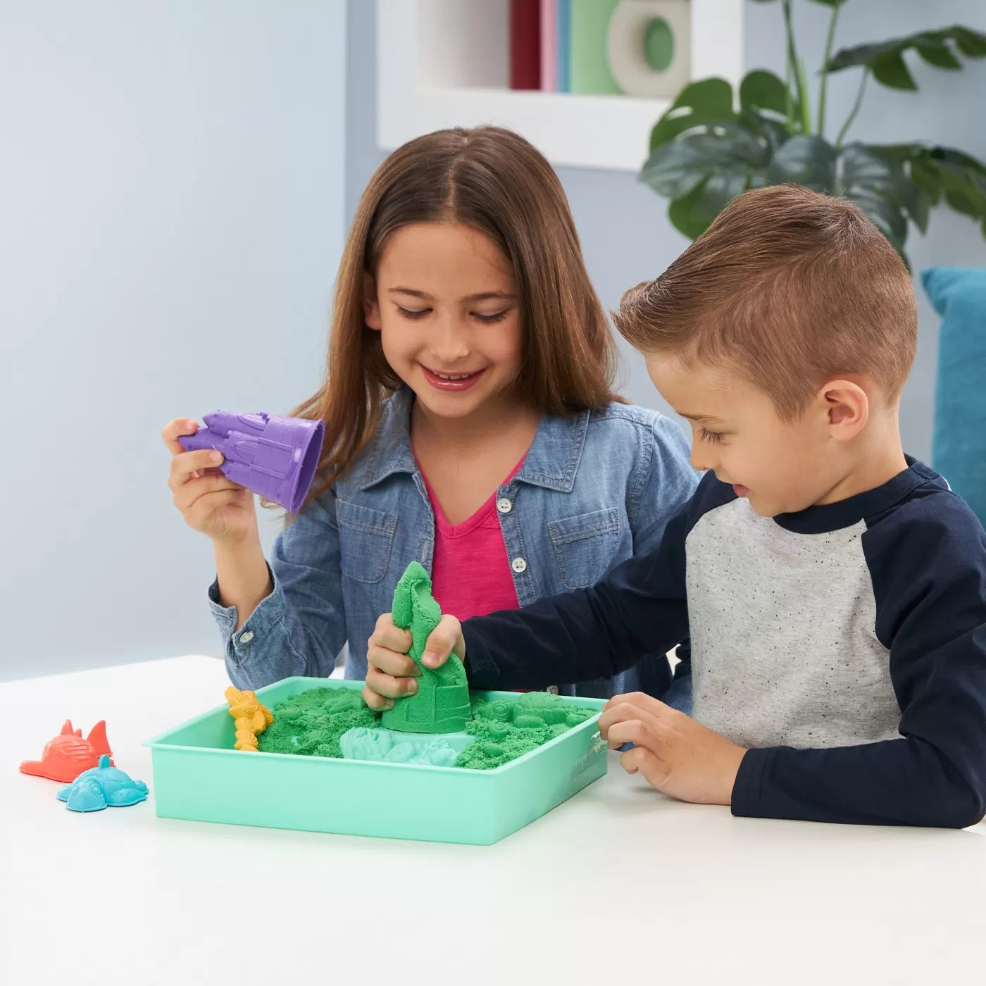 Kinetikus homok komplett készlet zöld