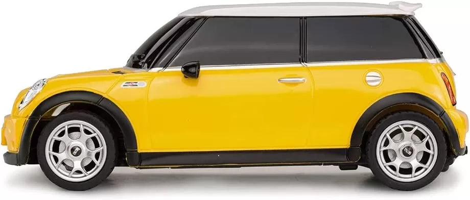 Mini Cooper sárga távirányítós autó 1-24 méretarányban