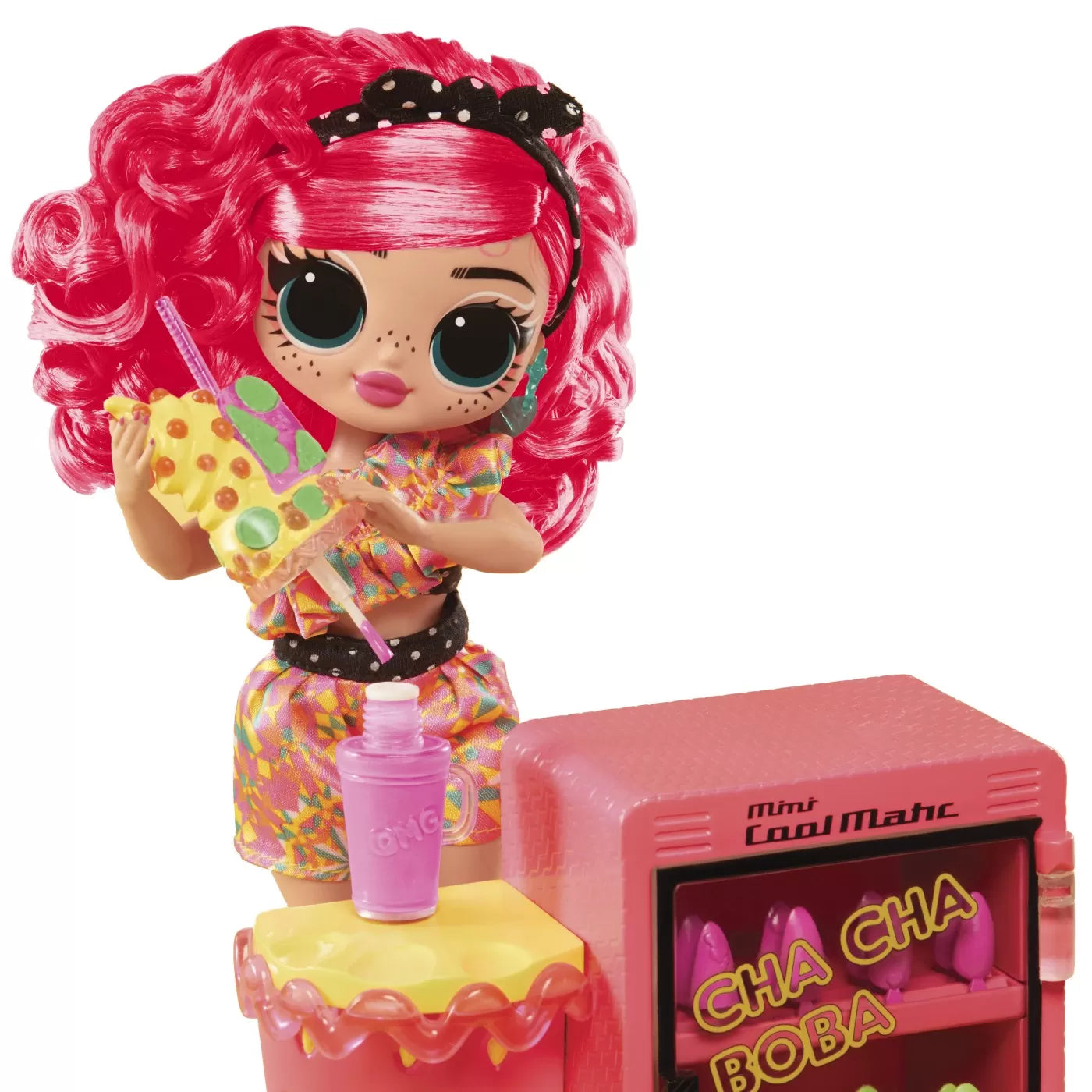 L.o.l. surprise! omg sweet nails pinky pops fruit shop set papusa cu accesorii