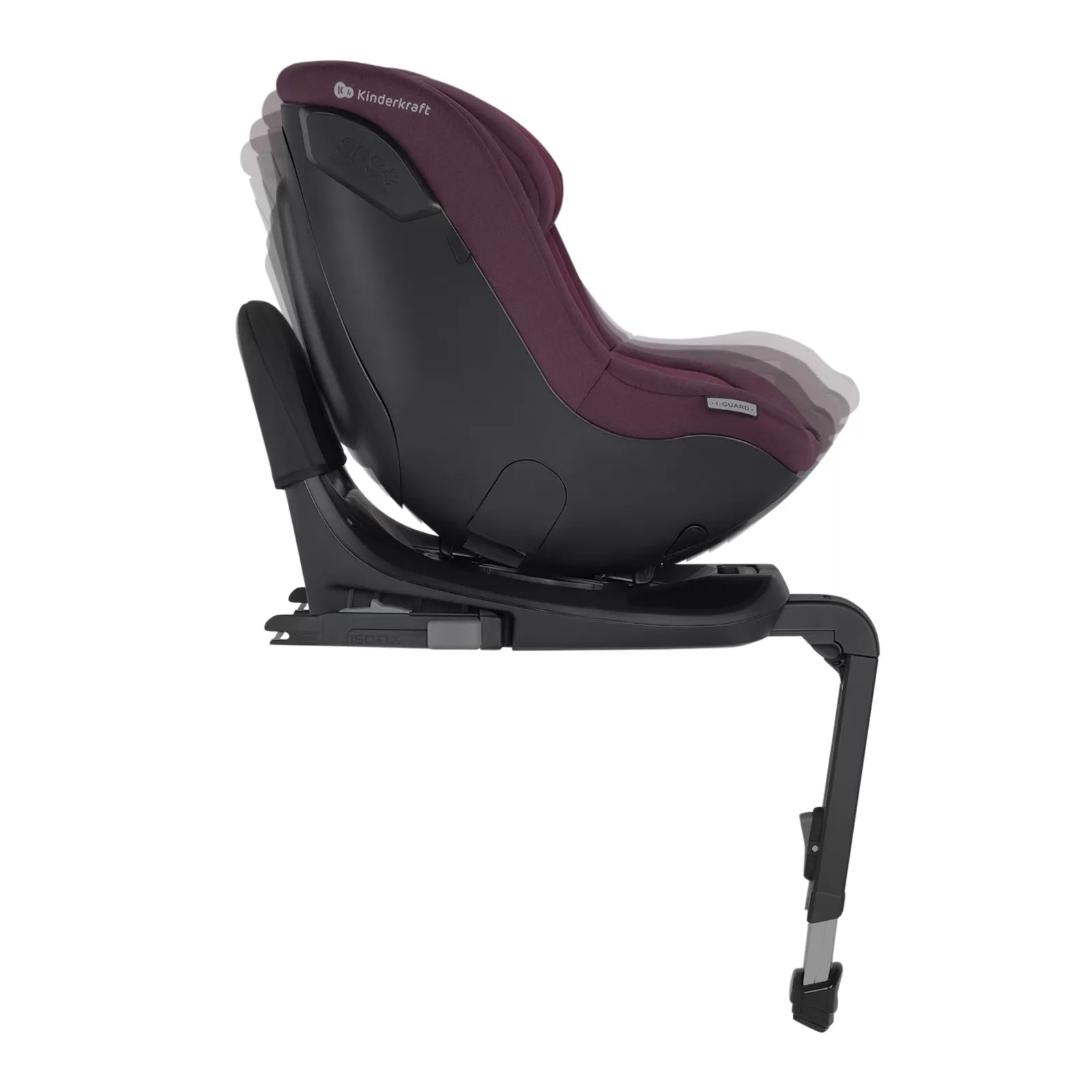 Scaun auto kinderkraft i-guard i-size 40-105 cm, cherry pearl