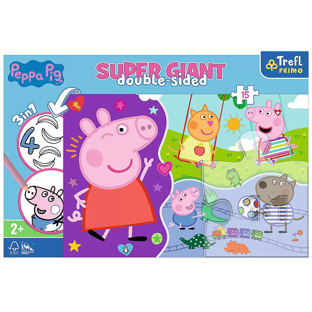 Puzzle trefl primo  super giant 15 peppa pig