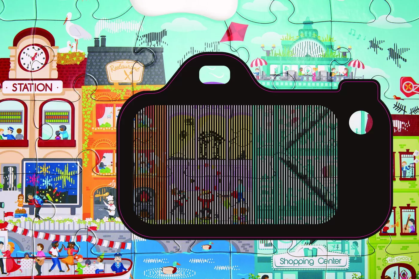 Hape puzzle orasul animat