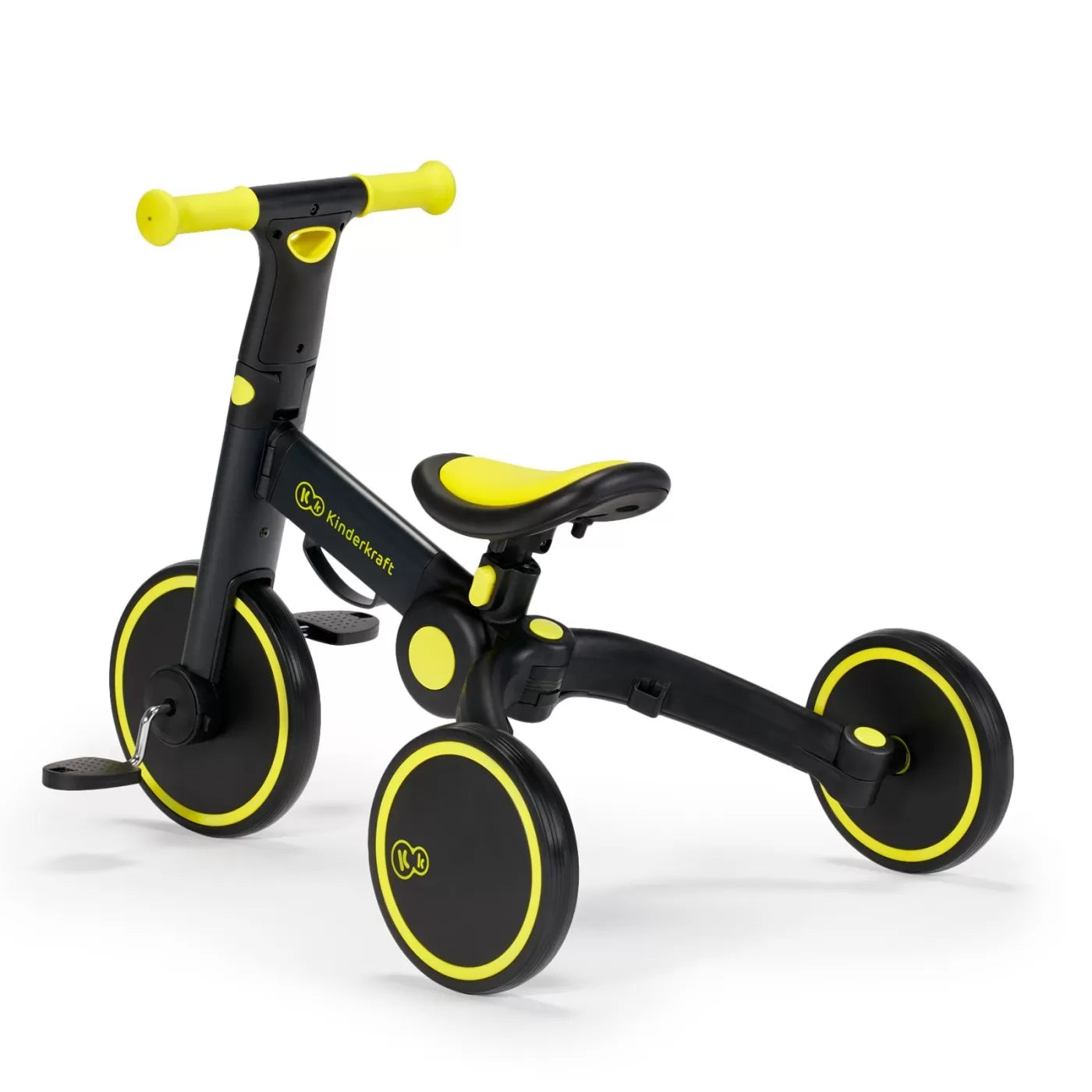 Kinderkraft 4trike futóbicikli/tricikli, fekete, neon