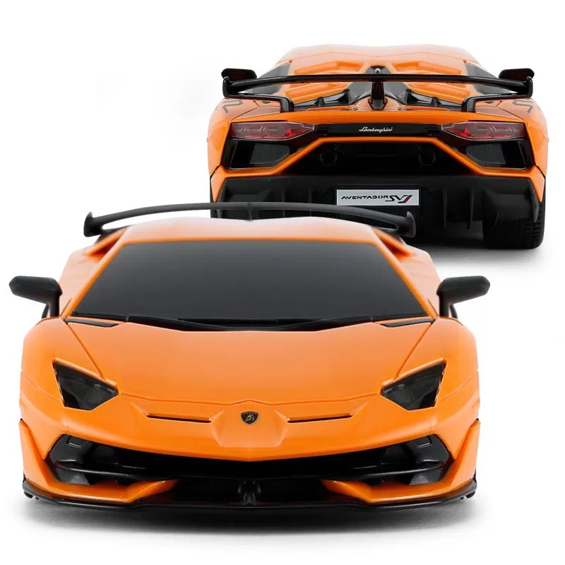 Masina cu telecomanda lamborghini portocaliu cu scara 1 la 24