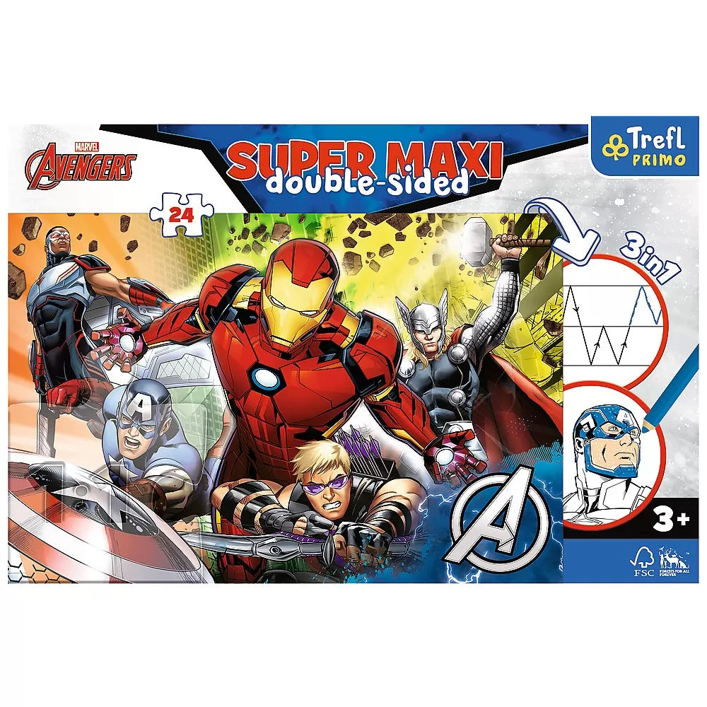 Puzzle trefl primo  24 super maxi disney  marvel razbunatorii puternici