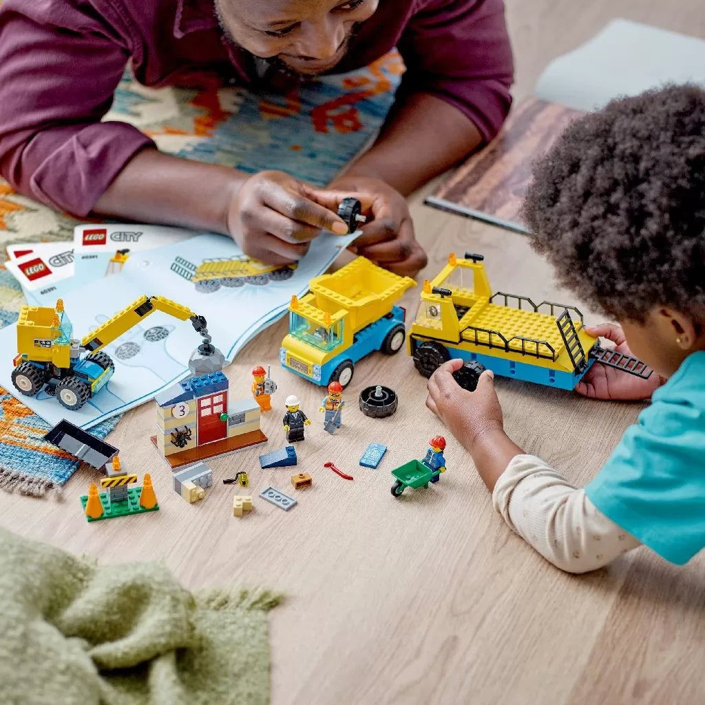 LEGO City építőipari teherautók és bontódaru 60391