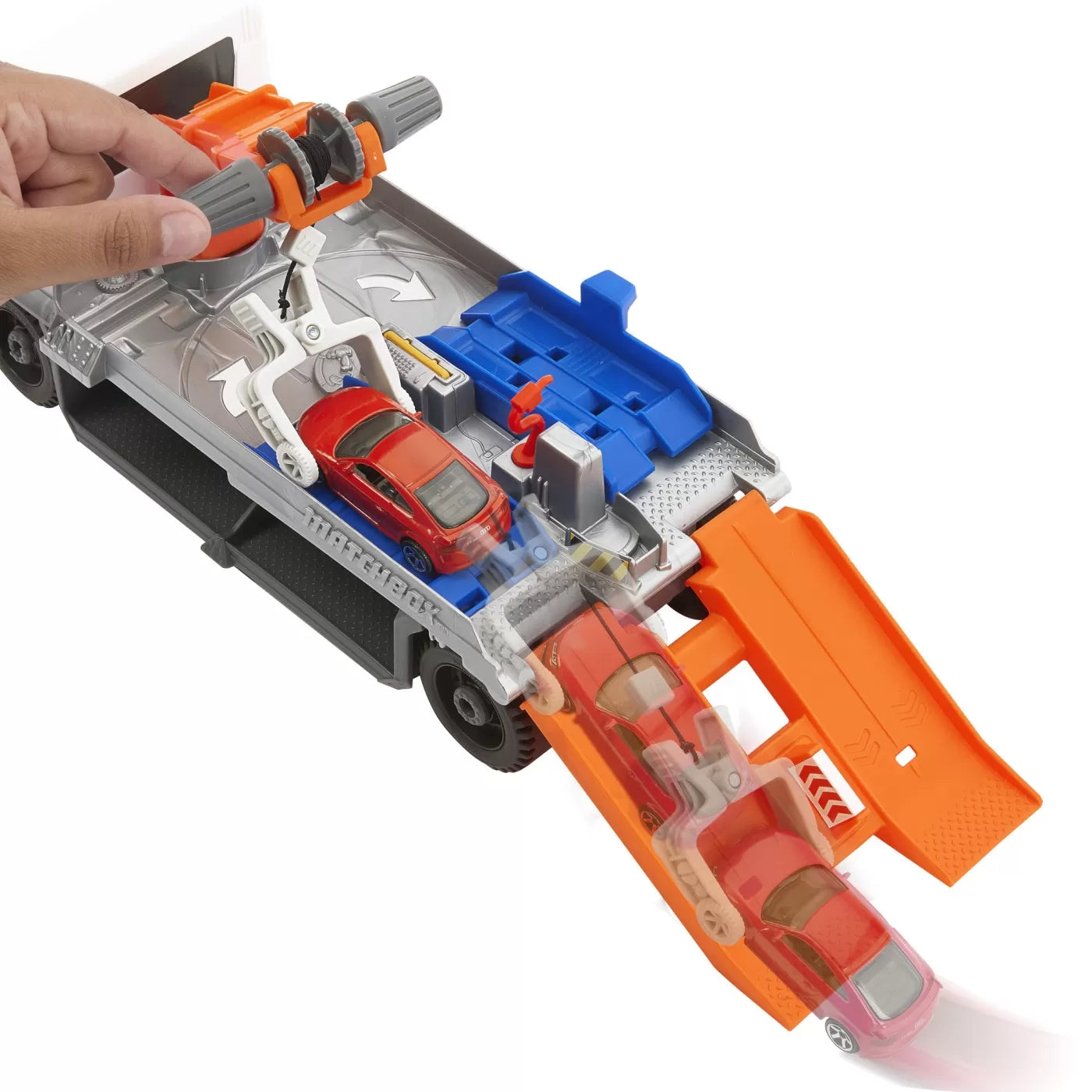 Matchbox akcióautó-javítóműhely és vontató