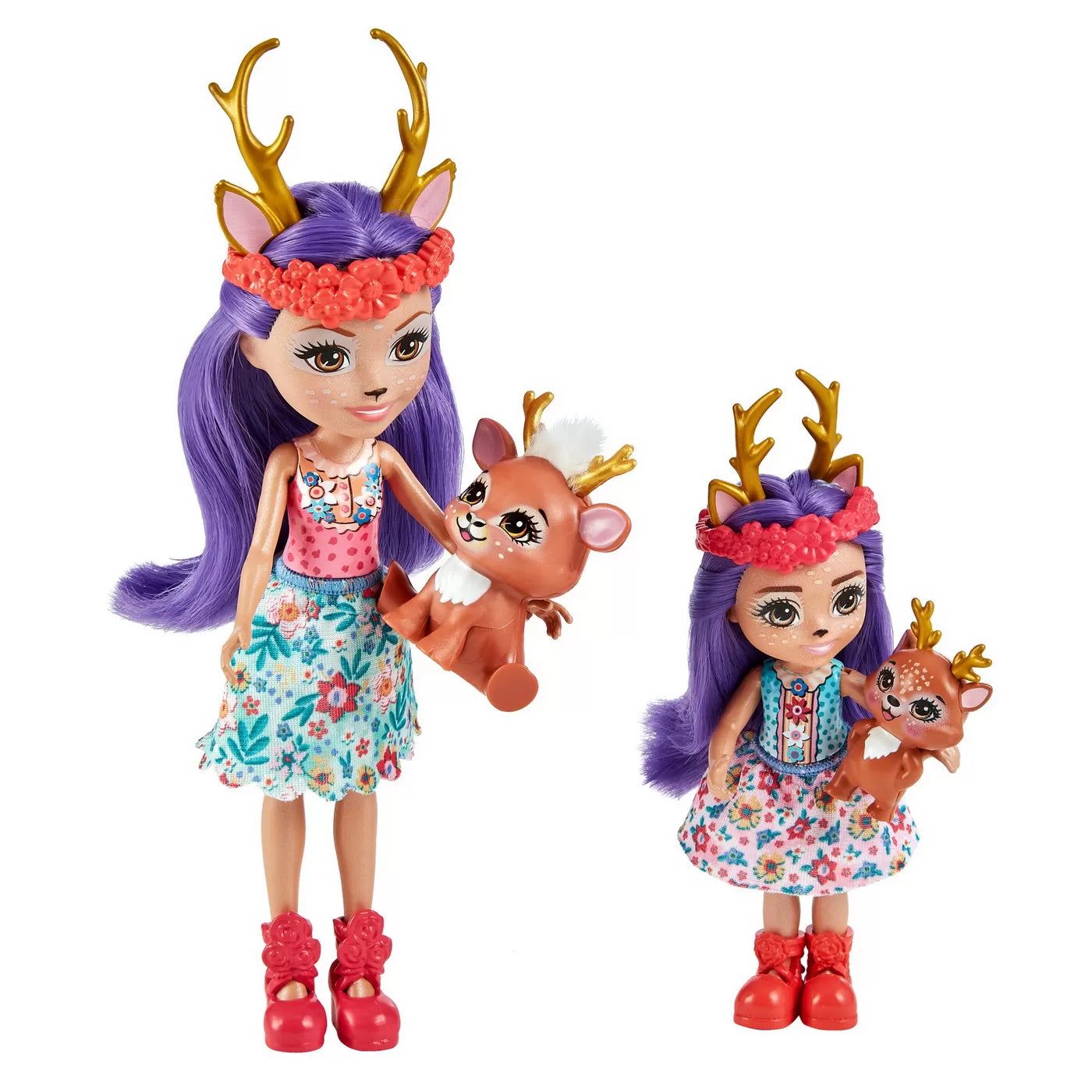 Enchantimals testvérbabák és háziállataik, Danessa Deer, Sprint és Danetta Deer és Fleet