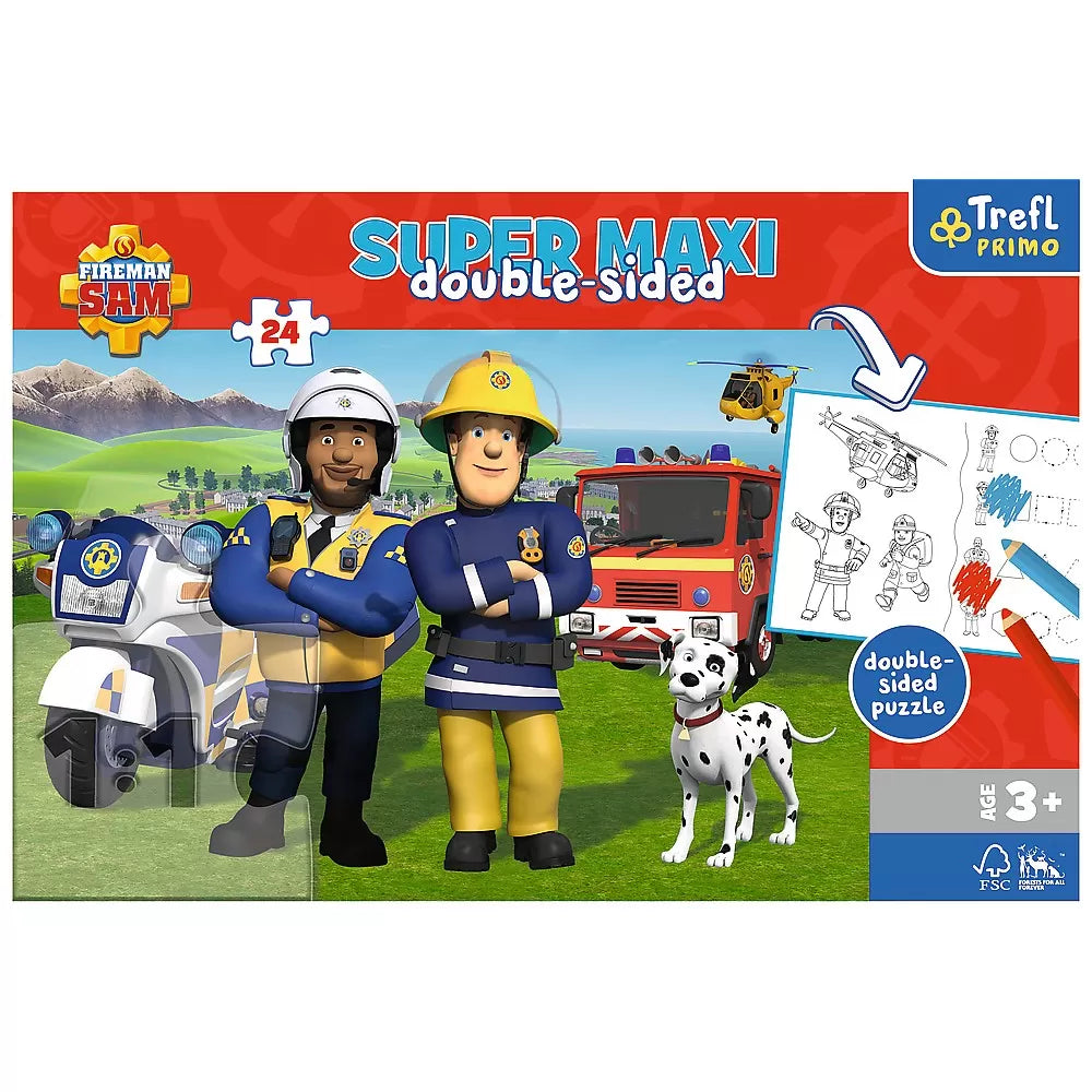 Puzzle trefl primo 24 super maxi pompierul sam echipa pompierilor