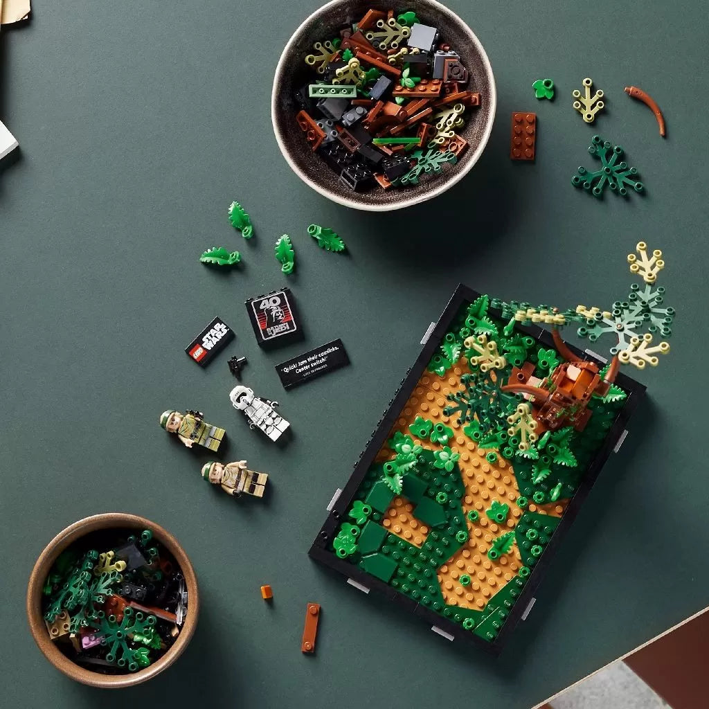 Lego Star Wars Endor Speeder üldözés dioráma 75353