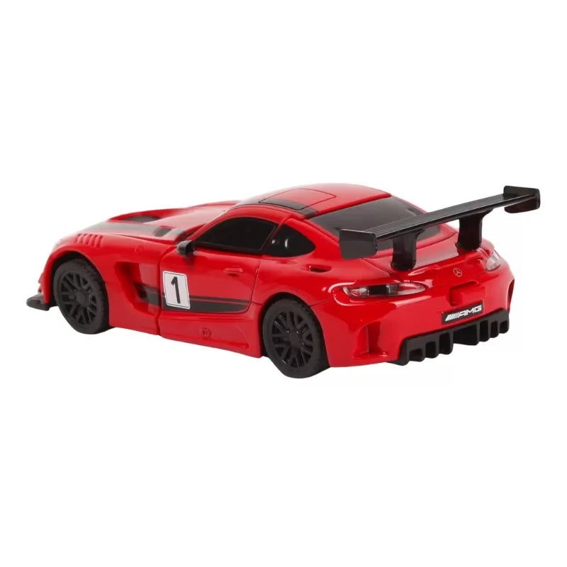 Piros Mercedes Benz GT3 kabrió fém autó 1:32 méretarány