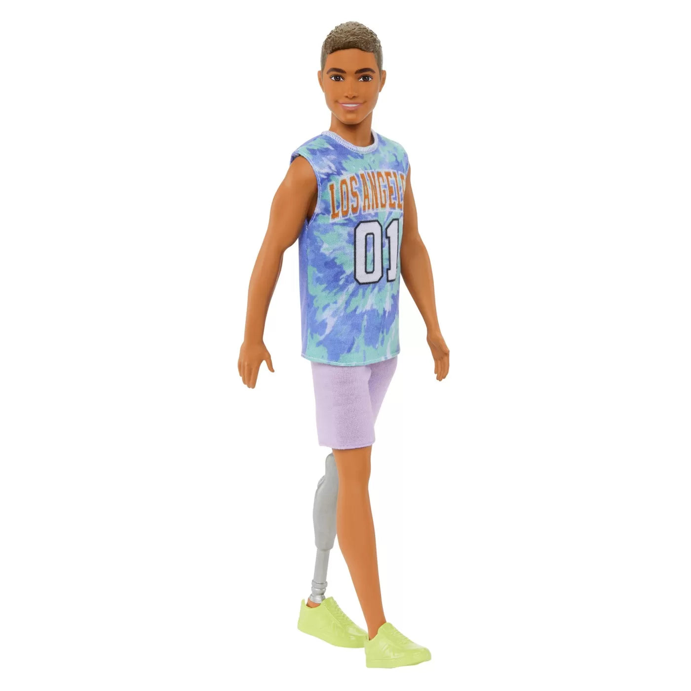 Barbie papusa baiat fashionistas saten cu un picior cu proteza