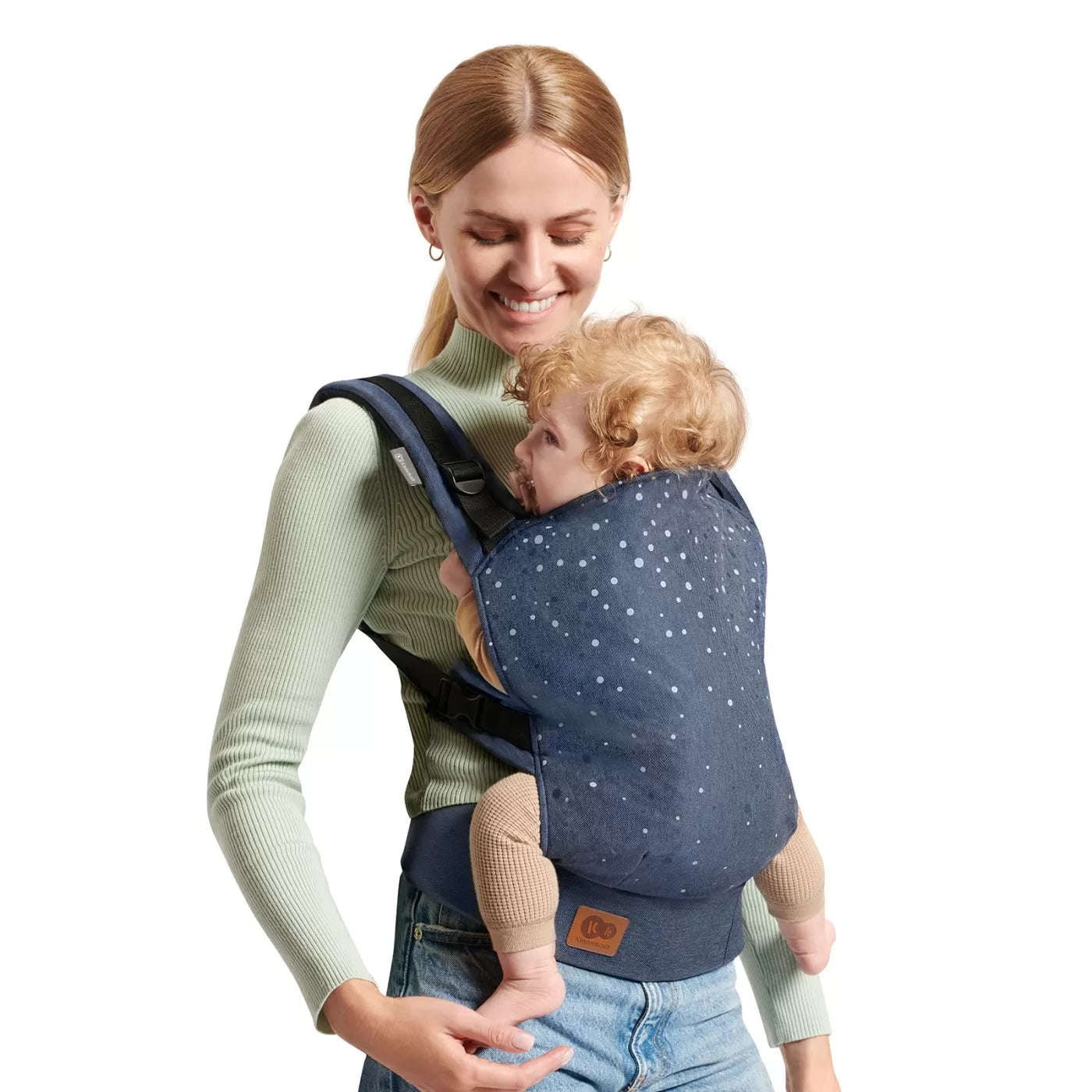 Ergonomikus babahordozó Kinderkraft Nino, 20 kg-ig, konfetti farmer