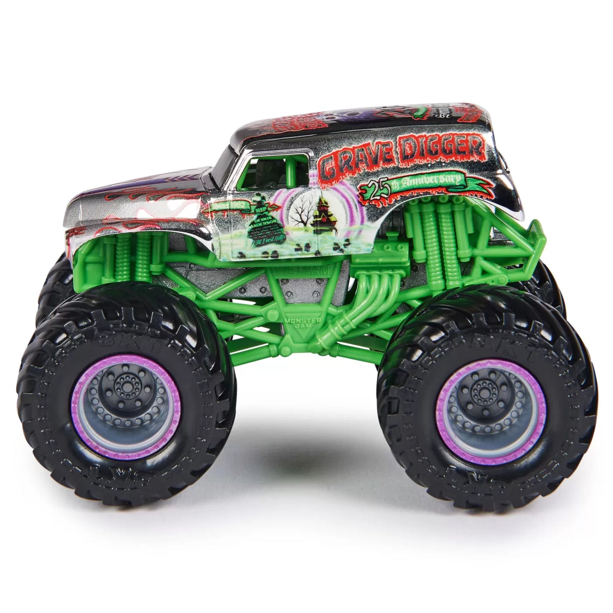 Monster jam masinuta metalica grave digger scara 1 la 64