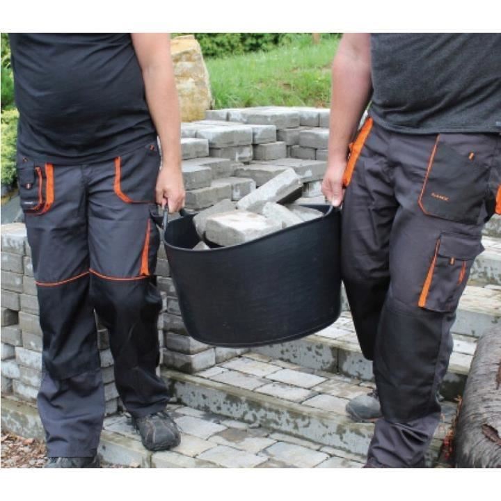 Galeata pentru constructii, rotunda, flexibila, neagra, 55 L,Â 