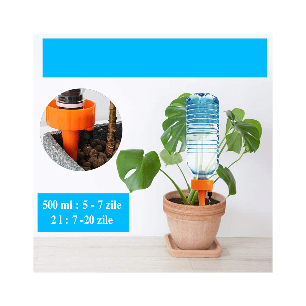 Dispozitiv de udare a plantelor, auto-irigare cu sticle pet, set 2 buc