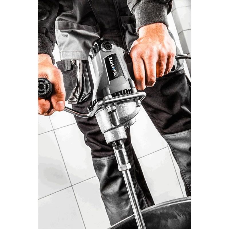 Fúró, csavarhúzó, 850 W, M14-es keverőadapterrel, 13 mm-es tokmánnyal, grafit