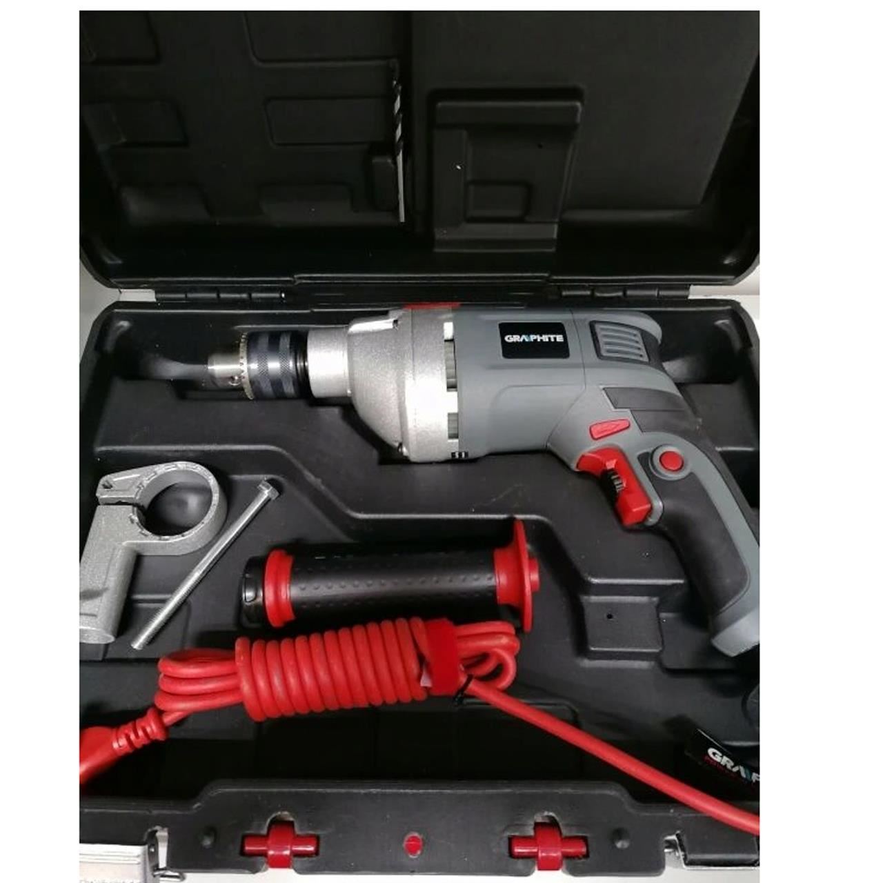 Fúró, csavarhúzó, ütvefúró, 720 W, tokmány 0-13 mm, grafit 