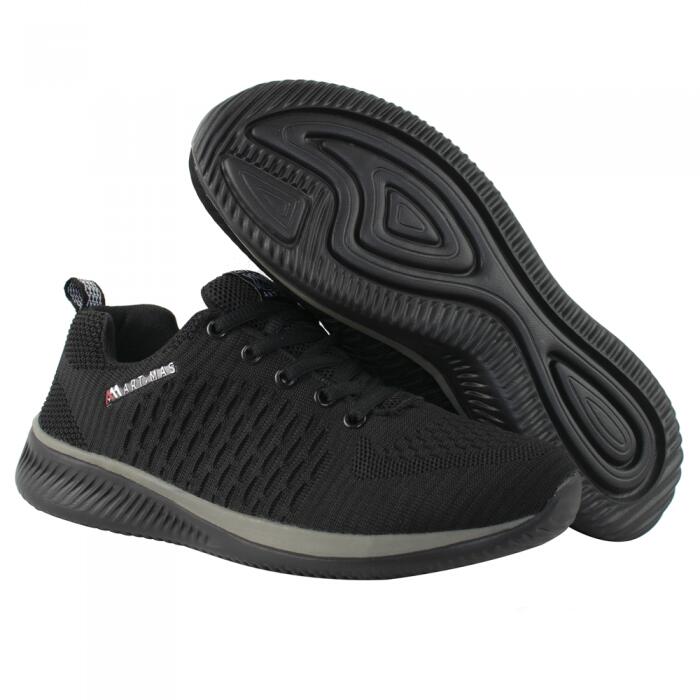 Pantofi casual, textil, talpa spuma Eva, negru si gri, marime 39, ART.MAS