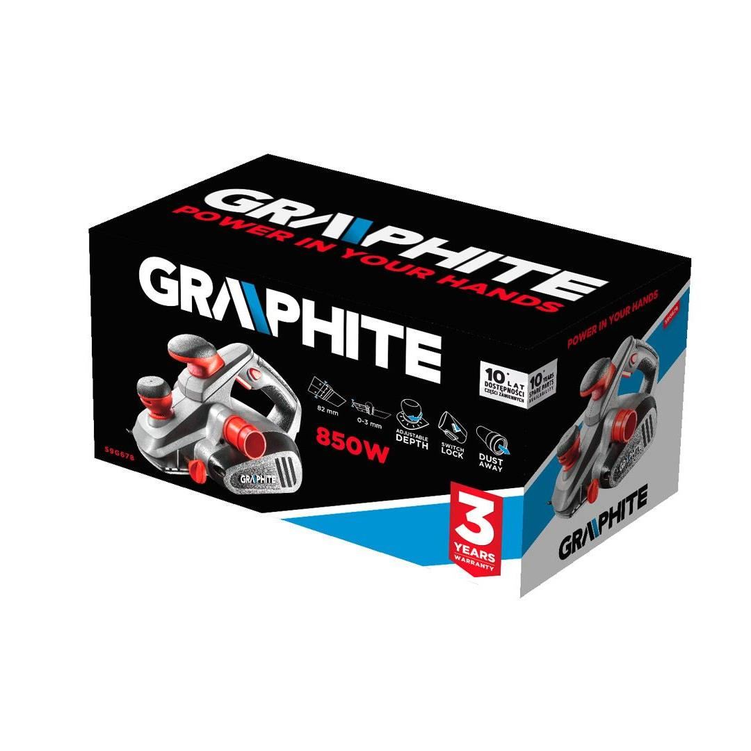 Elektromos gyalu, 850 W, 82 mm, grafit
