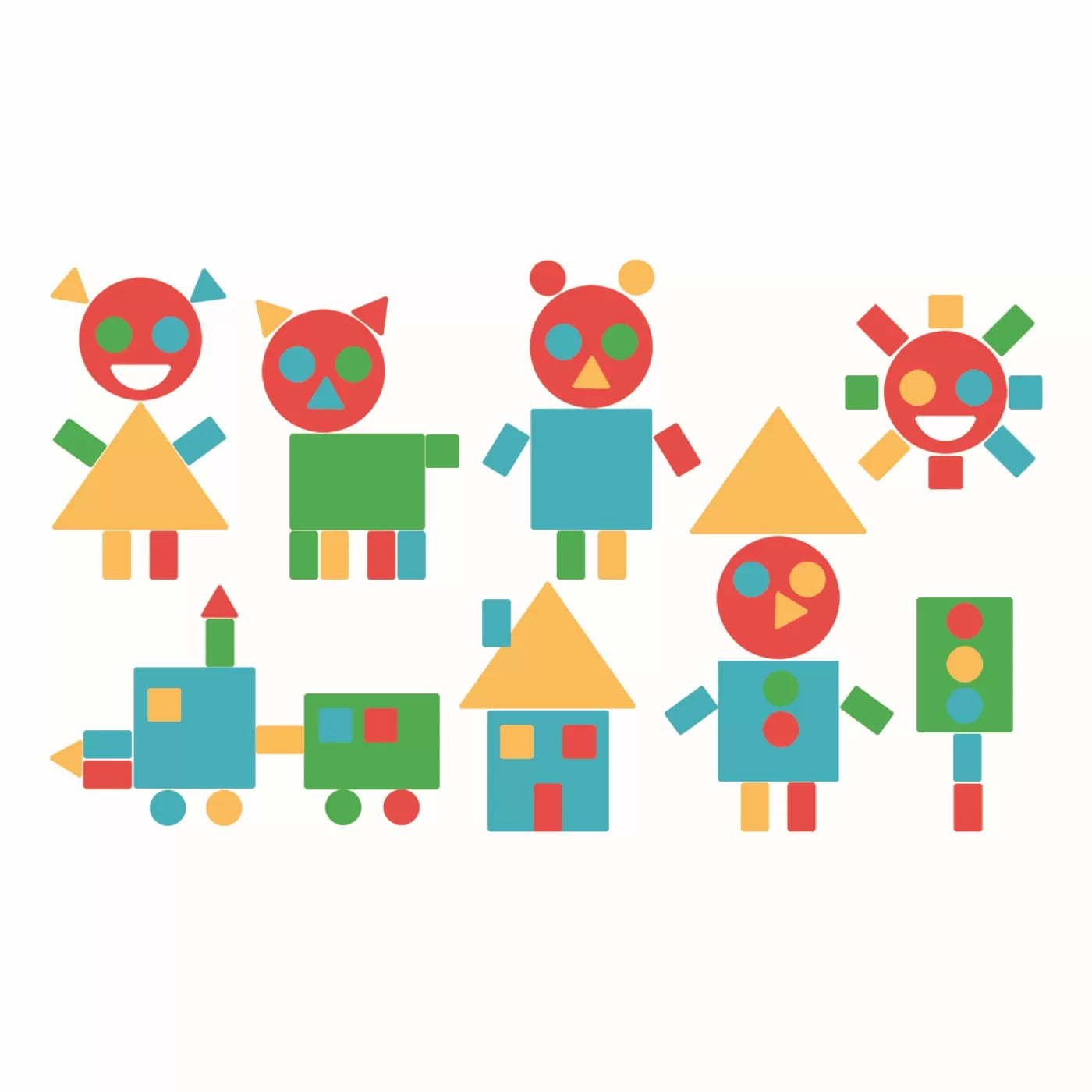 Agerino oktatójáték formái és színei