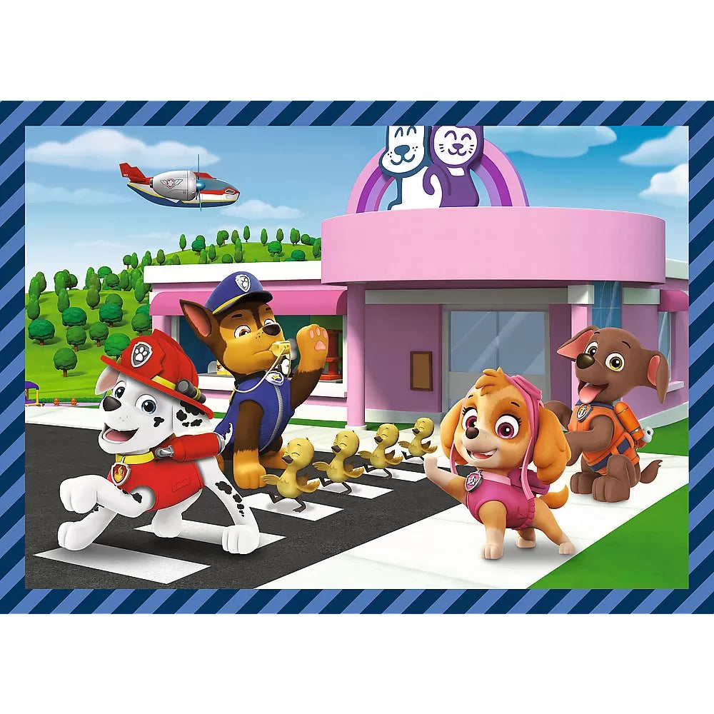 Puzzle trefl 4in1 patrula catelusilor activitatile zilnice ale echipei