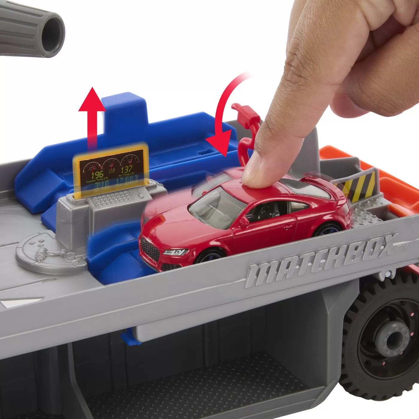 Matchbox akcióautó-javítóműhely és vontató