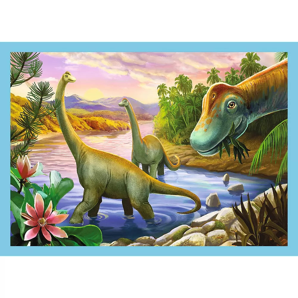 Puzzle trefl 4in1 lumea dinozaurilor