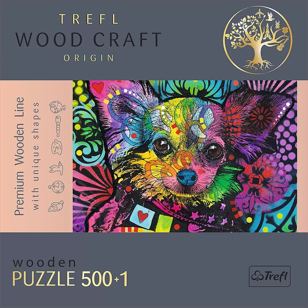 Puzzle trefl din lemn 500+1 piese catelusii dragalasi