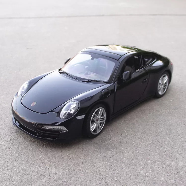 Porsche 911 fekete fém autó 1-24 méretarányban