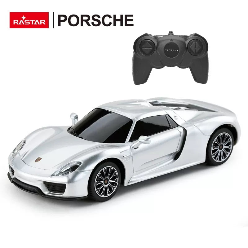 Távirányítós autó Porsche 918 Spyder ezüst 1-24 méretarányú