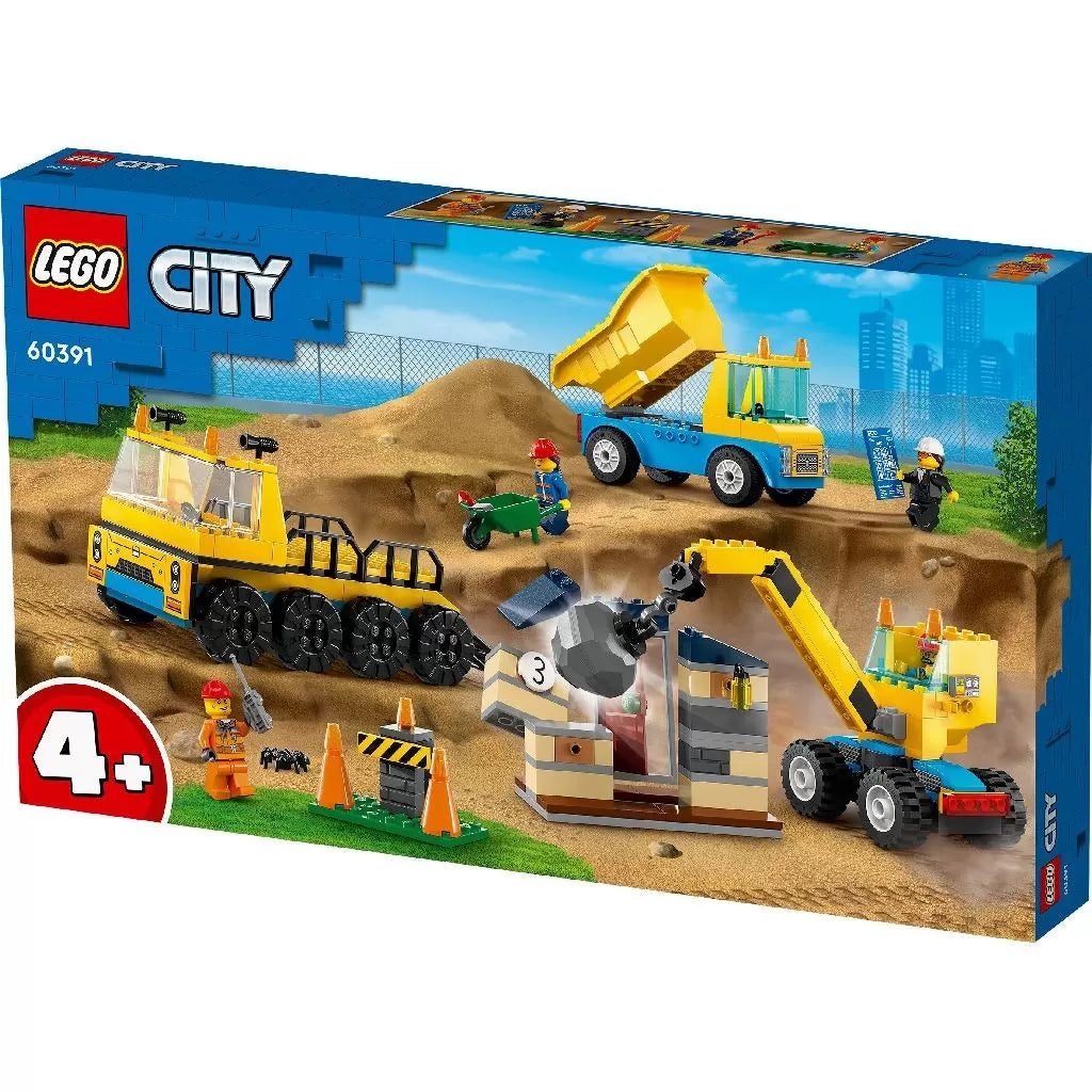 LEGO City építőipari teherautók és bontódaru 60391