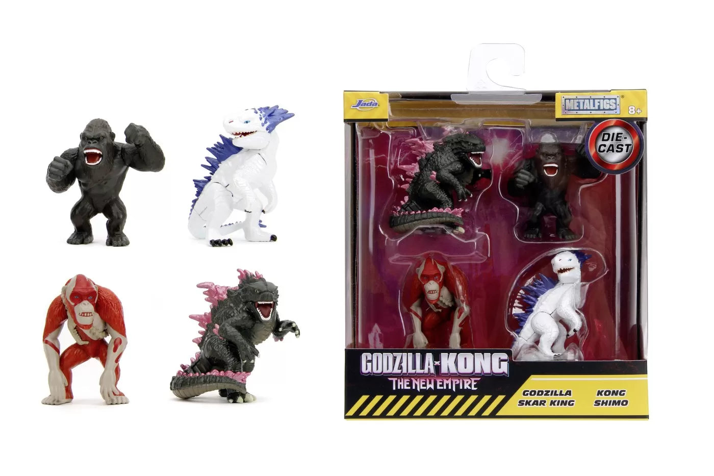 Jada Godzilla 4 darabos fémfigura szett 6,5 cm