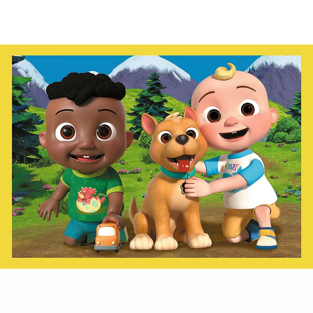 Puzzle trefl 4in1 cocomelon prezentarea familiei