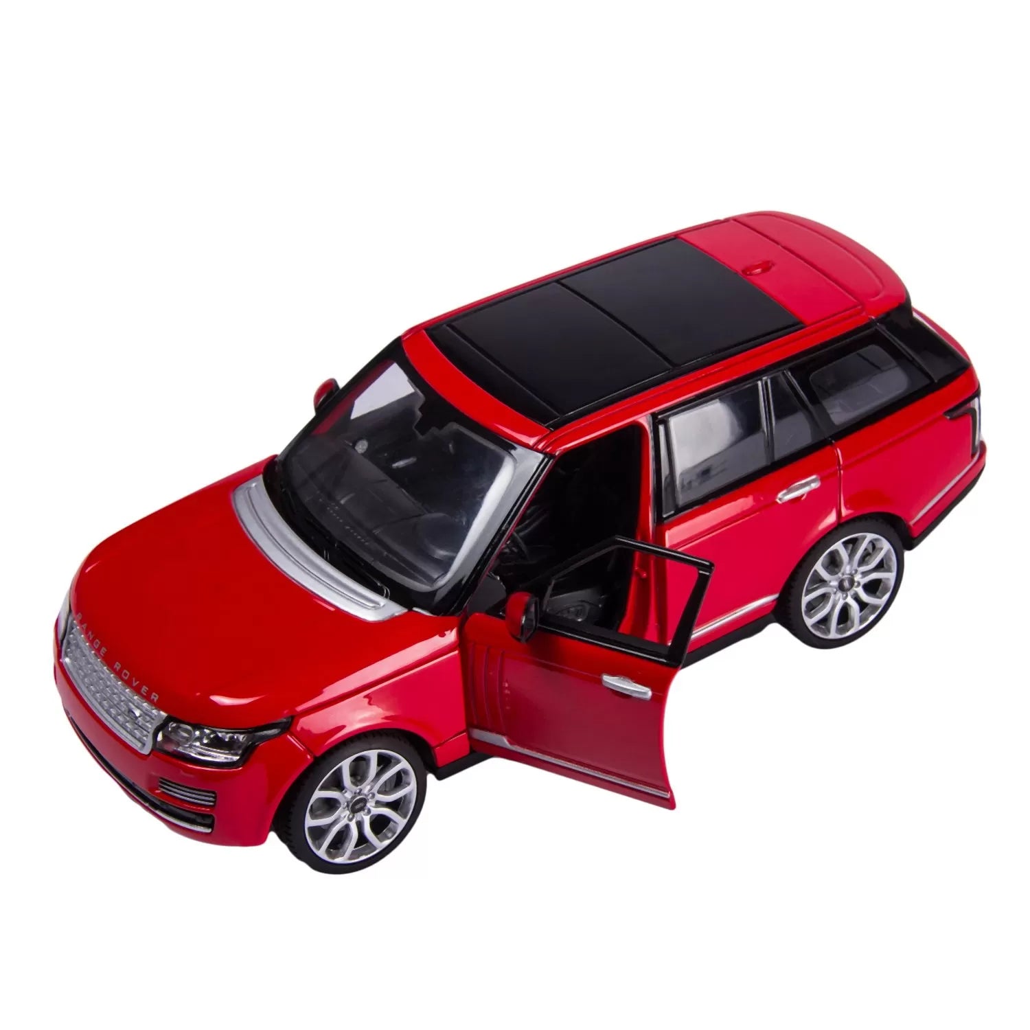 Piros Range Rover fém játékautó, 1-24 méretarány