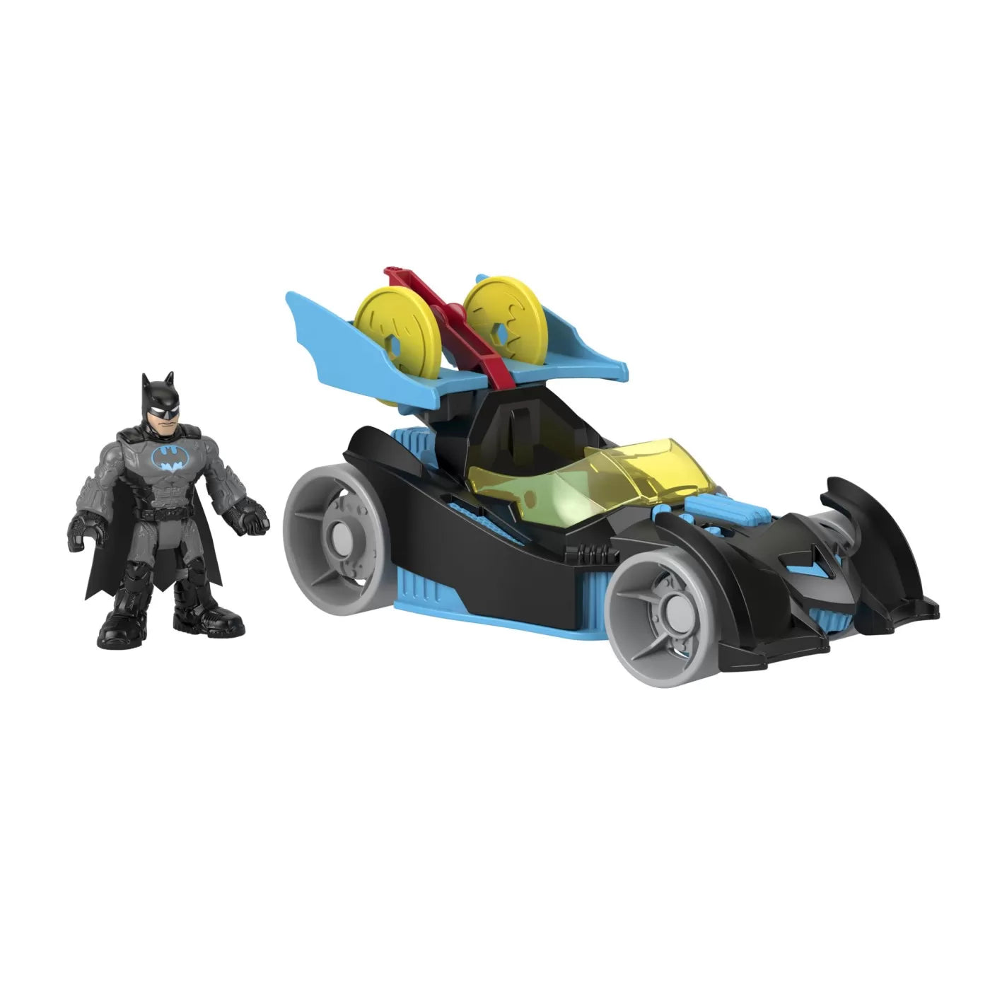 Fisher-Price Imaginext DC Super Friends jármű Batman figurával szürke öltönyben
