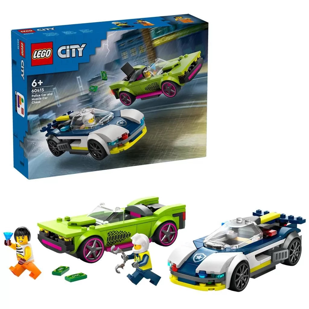 Lego city urmarire cu masina de politie si masina puternica 60415