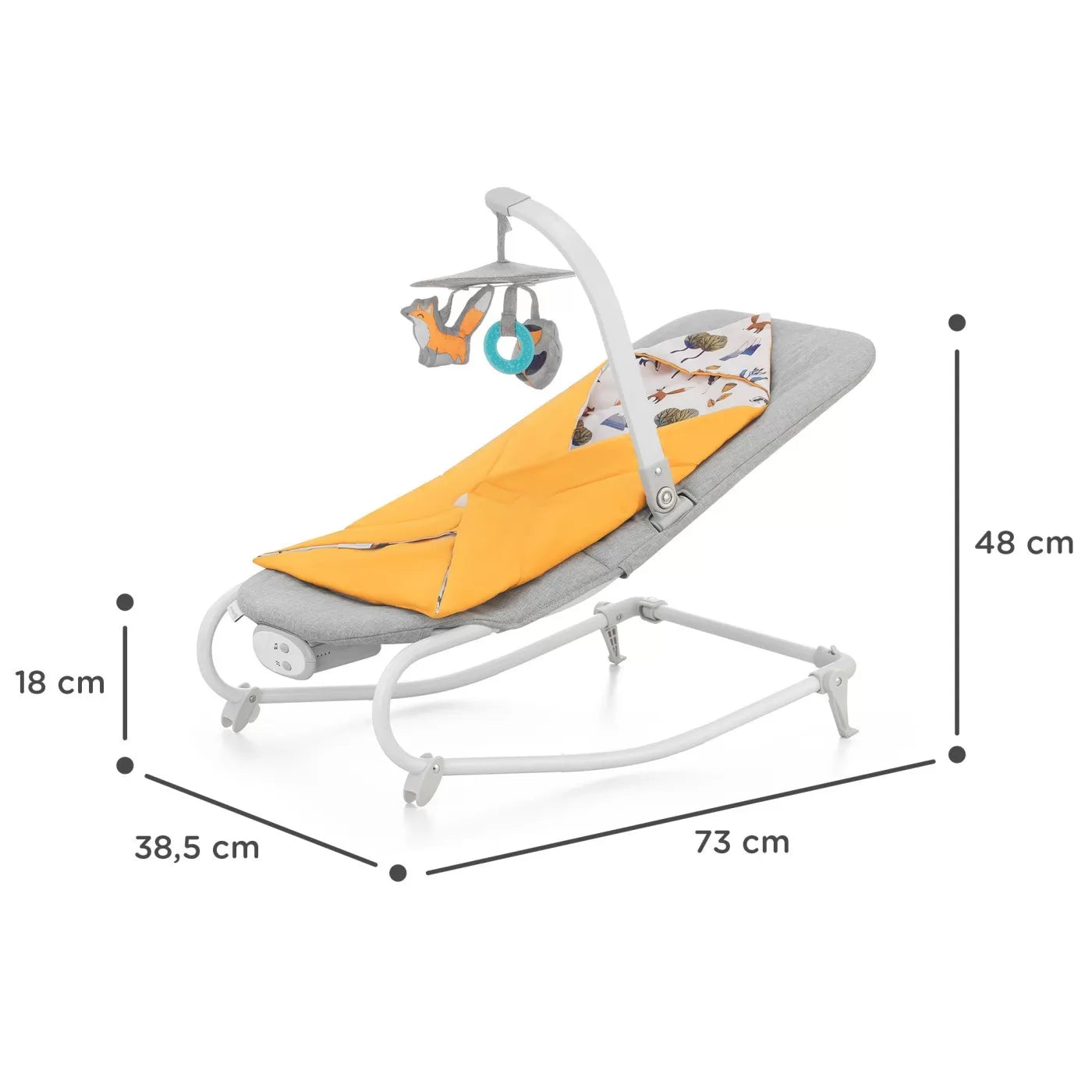 Sezlong 3 in 1, kinderkraft felio 2, forest yellow