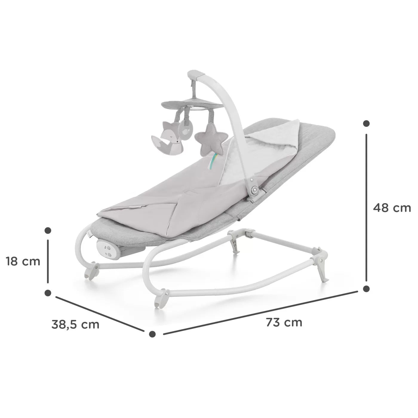 Sezlong 3 in 1, kinderkraft felio 2, stone grey