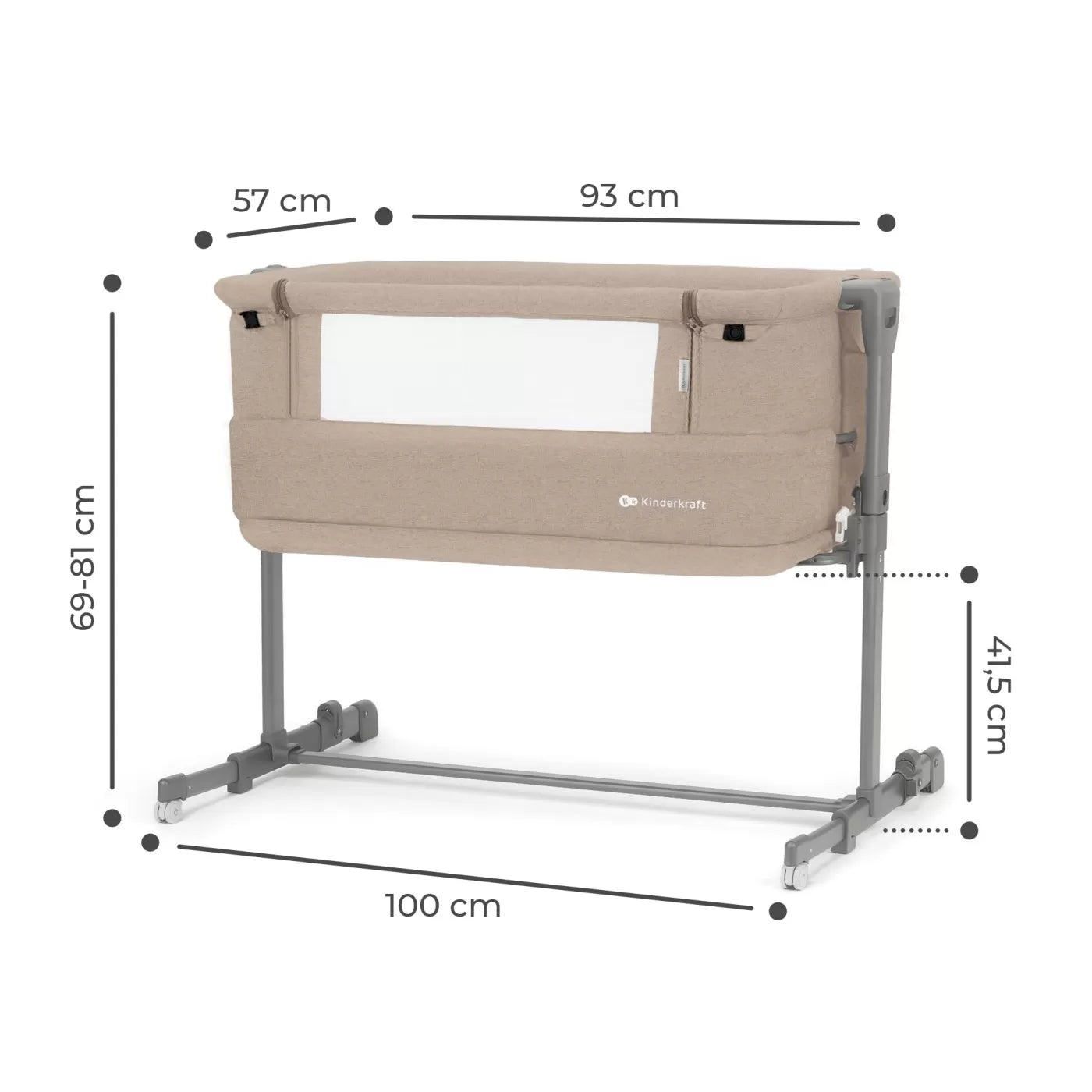 Patut co-sleeper kinderkraft neste grow, bej