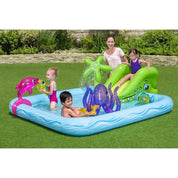 Piscina gonflabila pentru copii, de joaca, cu tobogan, 239x206x86 cm, Bestway Fantastic Aquarium