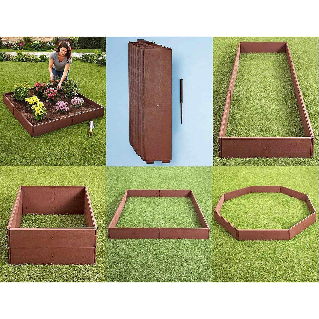 Cutie pentru flori, legume din polipropilena, 8 piese 57x13cm