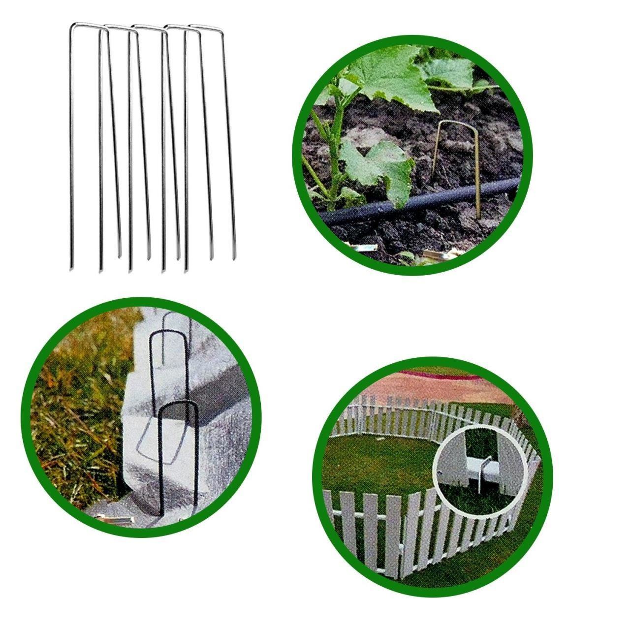 Cui tip U, fixare folii, furtune, set 40 buc, 4 mm x 15 cm