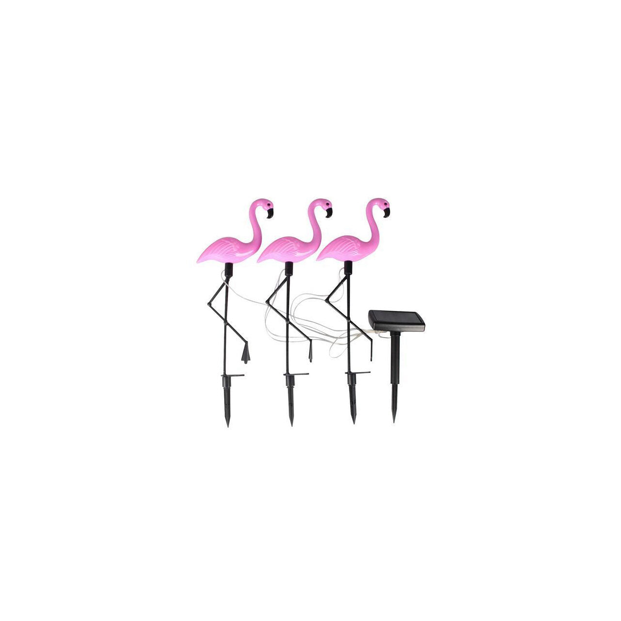 Lampa solara pentru gradina, 3 flamingo, 18x6x52 cm, Strend Pro