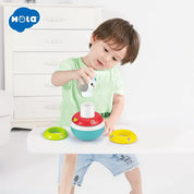 Hopa mitica roly poly unicorn cu inele pentru stivuit