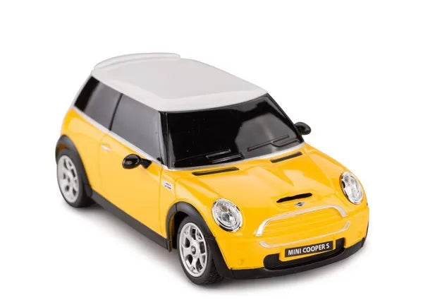 Mini Cooper sárga távirányítós autó 1-24 méretarányban