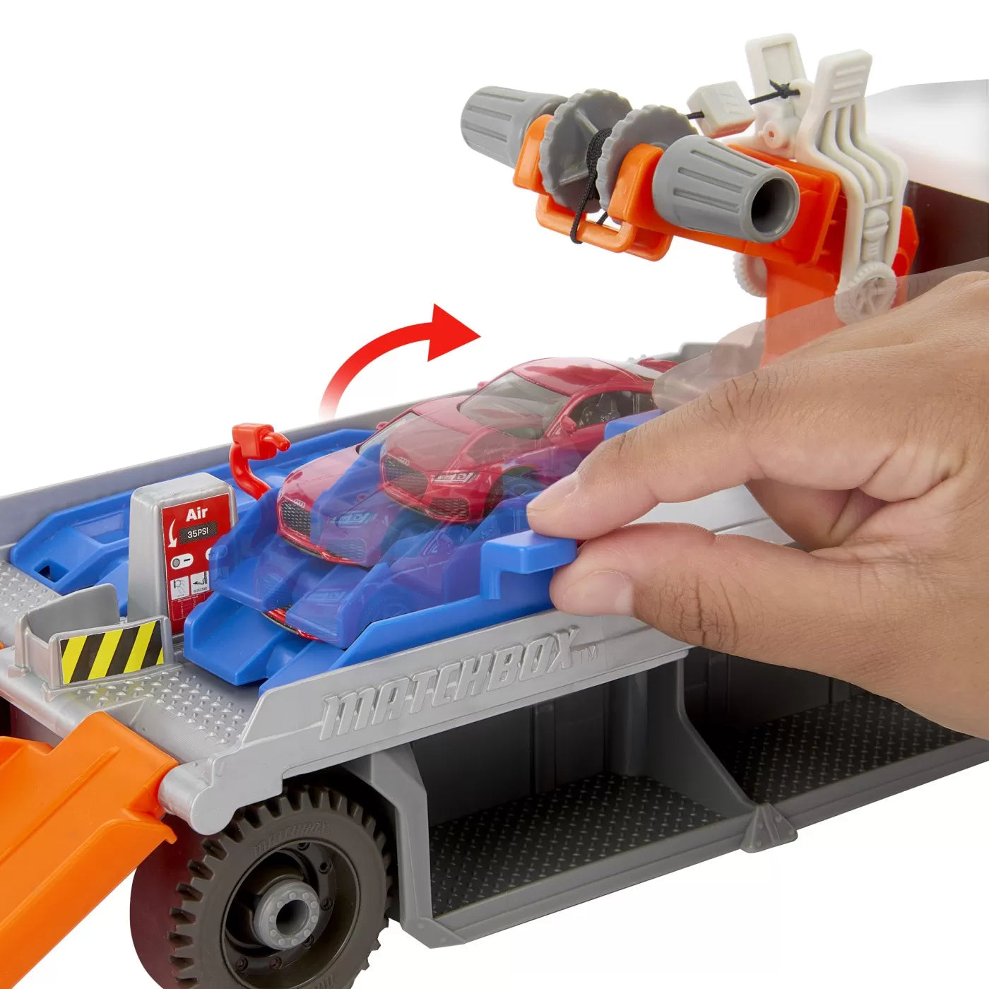 Matchbox akcióautó-javítóműhely és vontató