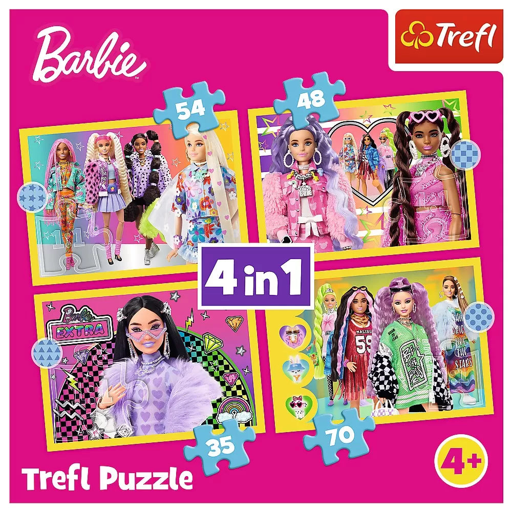 Trefl 4 az 1-ben Barbie Wonder World Puzzle