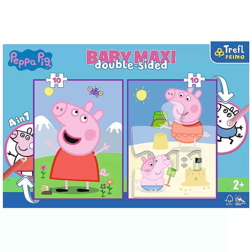 Puzzle trefl primo baby maxi 2x10 peppa pig