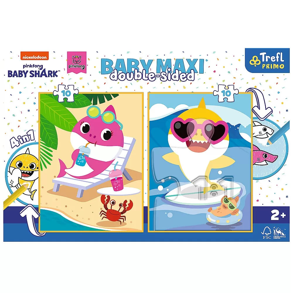 Puzzle trefl primo baby maxi 2x10 baby shark